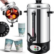 Kesser Gl&uuml;hweikessel 8 Liter Edelstahl Gl&uuml;hweinkocher mit Thermostat