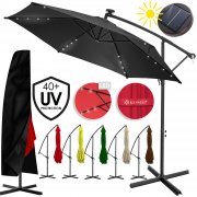 KESSER LED Solar Ampelschirm 300cm mit Kurbel
