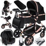 Kesser Loops 3in1 Kombikinderwagen Komplettset incl. Babywanne & Buggy Sportsitz & Auto-Babyschale
