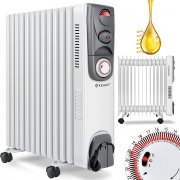 KESSER &Ouml;lradiator mit 13 Rippen 2500W mit Abschaltautomatik und stufenloser Temperaturregelung