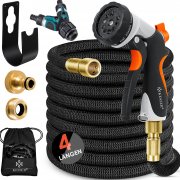 Kesser Premium flexibler Gartenschlauch 30 m inkl. Spritzpistole, Schlauchaufh&auml;nger und Zubeh&ouml;r