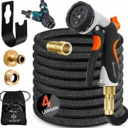 Kesser Premium flexibler Gartenschlauch 30 Meter inkl. Spr&uuml;hpistole, Wandhalterung und mehr