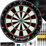 Kesser Professional Dartboard mit 9 Dartpfeile + 21 Pro Flights + Zubeh&ouml;r
