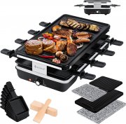 KESSER Raclette-Grill f&uuml;r 8 Personen mit wechselbaren Grillplatten