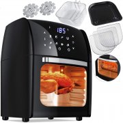 Kesser XXL AirFryer 5 Liter Hei&szlig;luftfritteuse mit Drehgrillspie&szlig; und 8 Programme