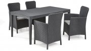 Keter Girona Miami 5-teilige wetterfeste Outdoor Essgruppe in Rattanoptik