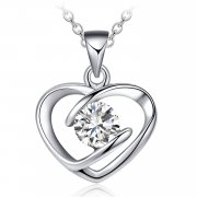 Kette Damen 925 Sterling Silber Anh&auml;nger Herz f&uuml;r 9,88&euro; statt 18,99&euro;