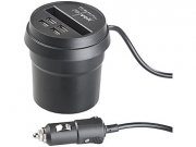 Kfz-USB-Ladeger&auml;t mit Kartenhalter, 4x USB, 3,1 A/15,5 W, f&uuml;r 12/24 V GRATIS statt 19,90&euro;