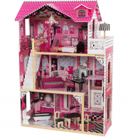 KidKraft 65093 Amelia Puppenhaus aus Holz mit M&ouml;beln und Zubeh&ouml;r