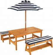 Kidkraft Gartentischset mit Bank in marineblau
