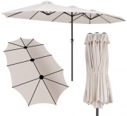 Kingsleeve Doppelsonnenschirm mit Spannweite von 460 x 270 cm und UV-Schutz 40+ und Schutzh&uuml;lle