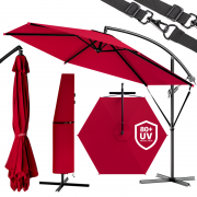 Kingsleeve Kurbel Ampelschirm Alu &Oslash;330cm mit UV-Schutz 50+
