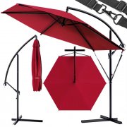 Kingsleeve Kurbel Ampelschirm &Oslash; 300 cm mit UV-Schutz 80+ inkl. Schutzh&uuml;lle