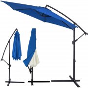 Kingsleeve Kurbel Ampelschirm &Oslash;330cm mit Aluminium-Mast, Fu&szlig;kreuz und Schutzh&uuml;lle