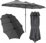 Kingsleeve Kurbel Doppelsonnenschirm 460x270 cm UV Schutz 80+ inkl. Schutzh&uuml;lle