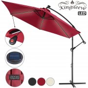 Kingsleeve LED Solar Ampelschirm mit Kurbel 330cm