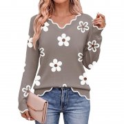 Kistore Pullover mit V-Ausschnitt und Blumenprint f&uuml;r 17,98&euro;