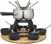Kitchen Craft Master Class Artes&agrave; Edelstahl Fondue-Set mit Lazy Susan Drehteller