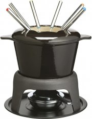 Kitchen Craft MasterClass Fleisch-/K&auml;se-/Schokoladen-Fondue-Set aus Gusseisen