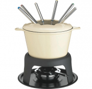 Kitchen Craft Mater Class Fondue-Set aus Gusseisen mit 6 Gabeln