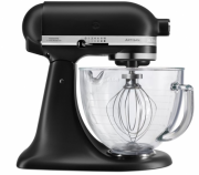 KitchenAid 5KSM156EBM Artisan m.Glassch&uuml;ssel matt schwarz f&uuml;r 379&euro; statt 448,99&euro;