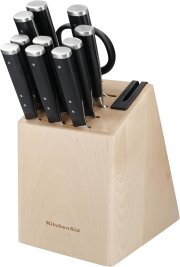 KitchenAid Gourmet Messerblock mit Sch&auml;rfer und Messerset 11-teilig