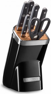 KitchenAid KKFMA07OB Messerblock 7 teilig mit Diamant-Wetzstahl