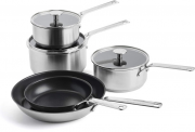 KitchenAid Stainless Steel 3-Schicht Antihaft 8-teiliges Kochgeschirr-Set f&uuml;r alle Herdarten