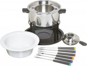 KitchenCraft 3-in-1 Fondue-Set mit farbcodierten Fondue-Gabeln