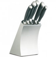 KitchenCraft MasterClass Trojan Messerblock inkl. 5 professionelle K&uuml;chenmesser