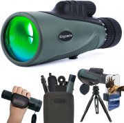 Kitgsmke 10-30x50mm HD Monokular mit BAK4 Prisma inkl. Telefonhalter und Stativ