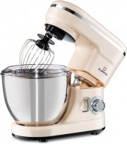 Klarstein Bella Mini creme K&uuml;chenmaschine mit 4 Liter Edelstahl-R&uuml;hrsch&uuml;ssel und 3 R&uuml;hraufs&auml;tze