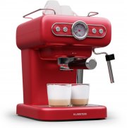 Klarstein Espressionata Evo red Siebtr&auml;germaschine mit Milchaufsch&auml;umer