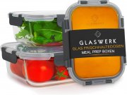 Klarstein Glaswerk Meal Prep Boxen 3 St&uuml;ck 640,1040, 1520 ml Glasbeh&auml;lter mit Deckel