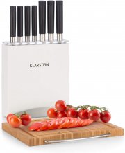 Klarstein Japan Design 7-Teiliges Messer-Set mit Block & Schneidebrett