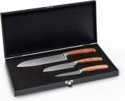 Klarstein Kaito 3-teiliges Messerset aus Damaszener-Stahl