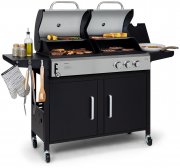Klarstein Kingsville 2-in-1 Kombigrill f&uuml;r Gas und Holzkohle