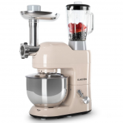 Klarstein Lucia Morena K&uuml;chenmaschine mit 5 L Edelstahl-Sch&uuml;ssel, Fleischwolf und 1,5 L Mixer