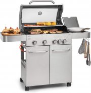 Klarstein Valkyrie Gasgrill mit 4 Brenner + 1 Seiten-Brenner und integrierten Thermometer