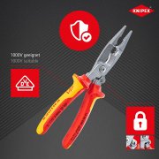Knipex Elektro-Installationszange verchromt