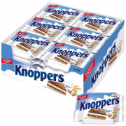 Knoppers &ndash; 24 St&uuml;ck gef&uuml;llte Waffelschnitte mit Milchcreme und Nougatcremef&uuml;llung