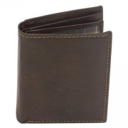  Kombib&ouml;rse, Leder, high end RFID Schutz, dunkelbraun mit Kontrastnaht f&uuml;r nur 11,80&euro; statt 29,99&euro;