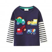Komi Kyanissor Kinder Langarmshirt mit Fahrzeug-Stickerei f&uuml;r 8,99&euro;
