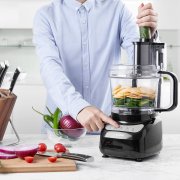 Kompakt-K&uuml;chenmaschine mit Weiter &Ouml;ffnung - 1,8 Liter H&auml;cksler & Reibe