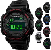 KONG JIMFAN Damen und Herren Digitaluhr mit EL Hintergrundbeleuchtung