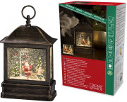 Konstsmide LED Schneelaterne Weihnachtsmann und Kind
