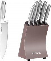 KOTLIE Messerblock mit Edelstahl Messer Set 5-tlg