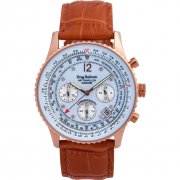 Krug-Baumen 400701DS Herren Armbanduhr mit Lederband