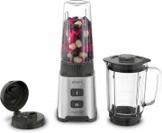 Krups KB17GD Pulseo Standmixer mit 0,7-Liter-Glasbeh&auml;lter und 600 ml-To-Go-Trinkflasche