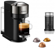 Krups XN 910C Nespresso Vertuo Next Dark Chrome Kapselmaschine + Aeroccino 3 Milchaufsch&auml;umer